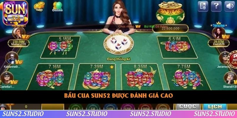 Bầu cua Sun52 được đánh giá cao Bầu cua Sun52 được đánh giá cao